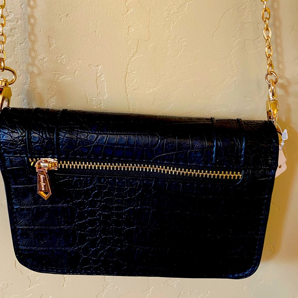Neiman Marcus little  black evening shoulder purse .